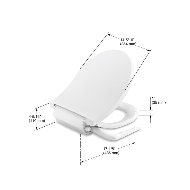 Kohler PureWash M250 Round Bidet Toliet Seat, Manual NonElectric